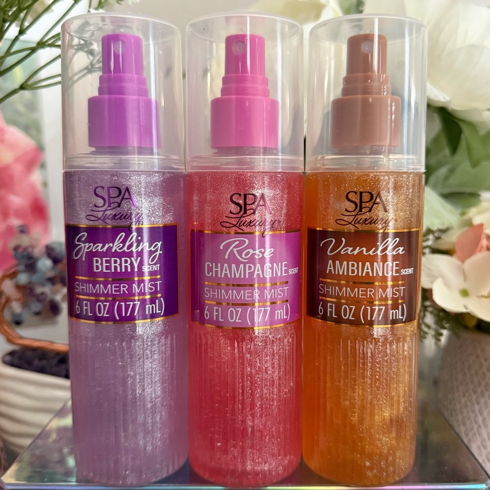 🆕🪷 SPA LUXERY 3-PIECE SHIMMER MIST COLLECTION. BRAND NEW. FULL SIZE.